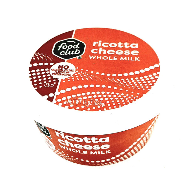 Food Club Ricotta Food Club Whole Milk Ricotta Cheese Same-Day Delivery or Pickup | Lee's ...