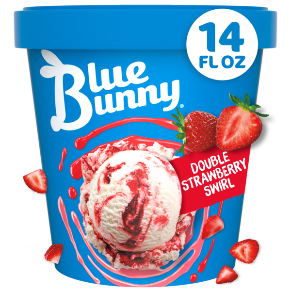 strawberry_jam15　ロストラータ　ブルー&ブルーツイン15号 Blue Bunny Double Strawberry Frozen Dessert, 14 fl oz Same-Day