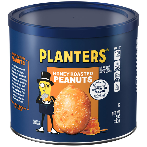Planters Honey Roasted Peanuts, 12 OZ