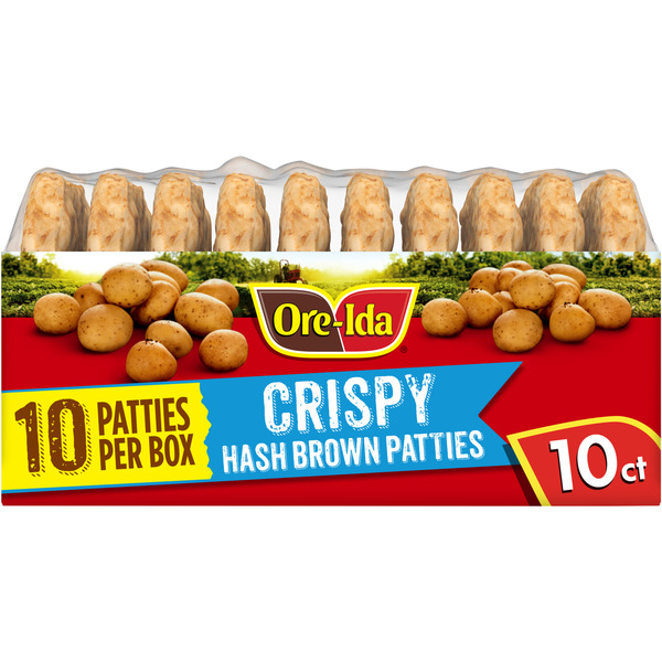 Ore-Ida Golden Hash Brown Patties Shredded Potatoes Frozen Food Snacks