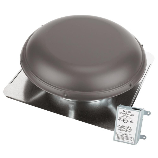 Air Vent 1320 -CFM Weatherwood Galvanized steel Electric Power Roof Vent