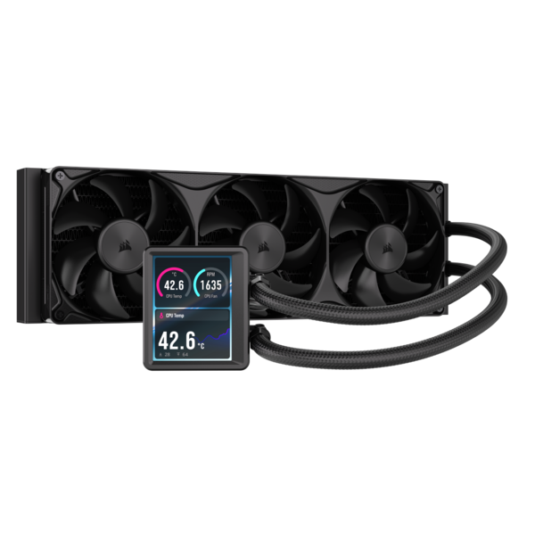 CORSAIR Nautilus II RS LCD Liquid CPU Cooler, 360 mm - Black