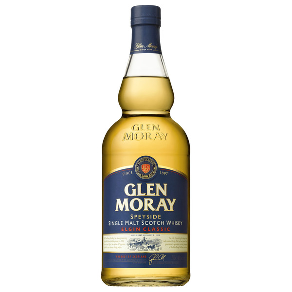 Glen Moray Classic Single Malt Whisky, 750ml, 80 Proof (40% ABV