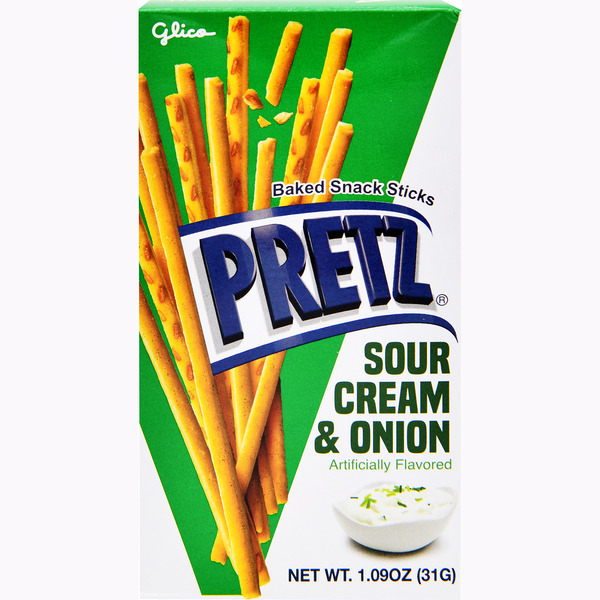 Glico Pretz Snack Sticks, Baked, Sour Cream & Onion