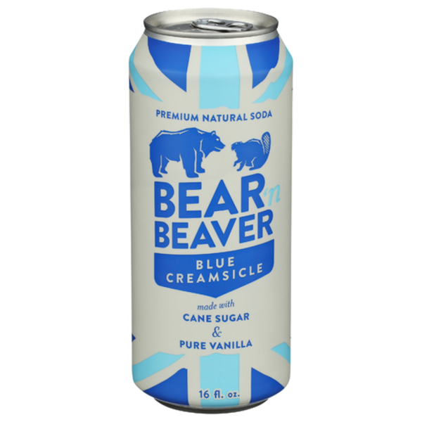Bear N Beaver Soda Blue Creamsicle Premium Natural Soda Same-Day