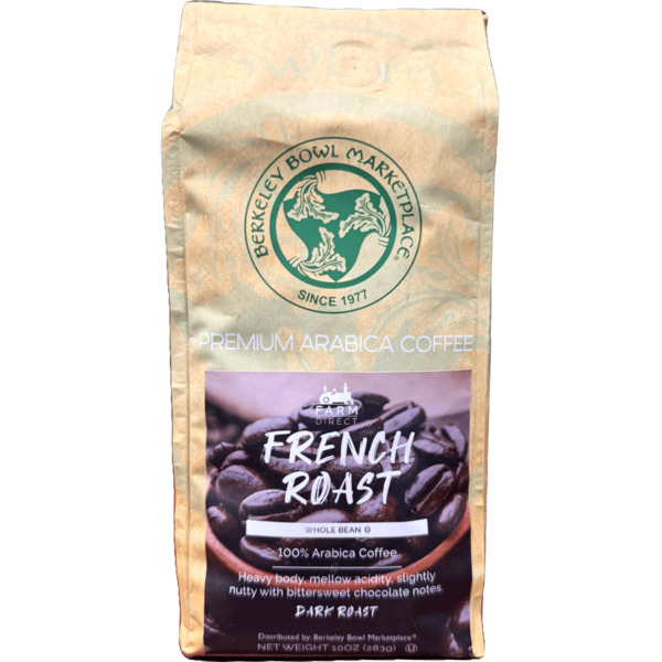 Berkeley Bowl French Roast Dark Roast Whole Been Coffee