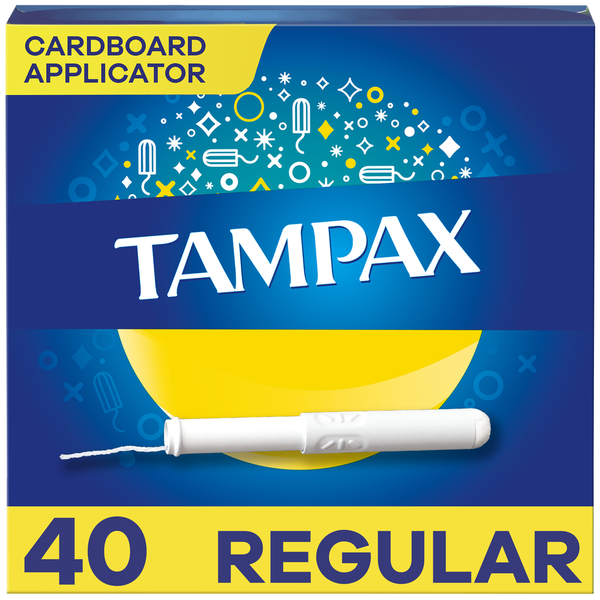 TAMPAX Cardboard Tampons Regular Same-Day Delivery or Pickup