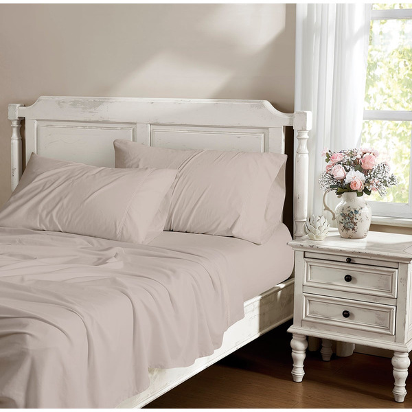 The Farmhouse by Rachel Washed Cotton Stitch Sheet Set, Twin 3-Pc. - Pink