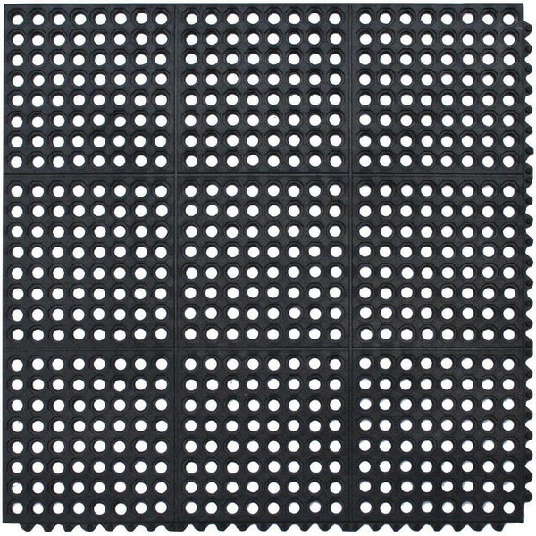 Trafficmaster Black 36 In. X 36 In. Rubber Anti-fatigue Indoor Comfort Mat