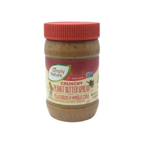 Simply Nature Crunchy Peanut Butter With Chia & Flax Seeds (16 oz