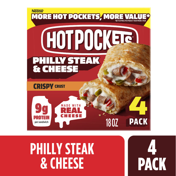 Hot Pockets Philly Steak And Cheese Frozen Sandwiches
