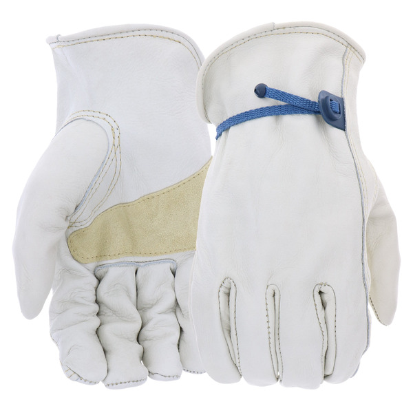 Project Source Off-white Leather Construction Gloves 1 -Pairs