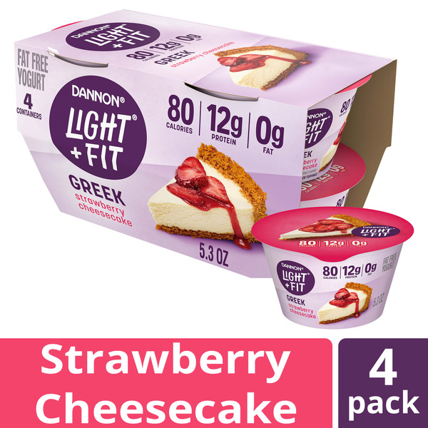 Dannon Light + Fit Greek Strawberry Cheesecake Fat Free Yogurt