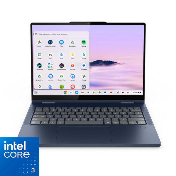 Lenovo 2-in-1 14" Screen Chromebook Plus Intel Core 3 Processor N355 8GB Memory 128GB UFS Cosmic Blue Full HD Touchscreen Laptop - Cosmic Blue