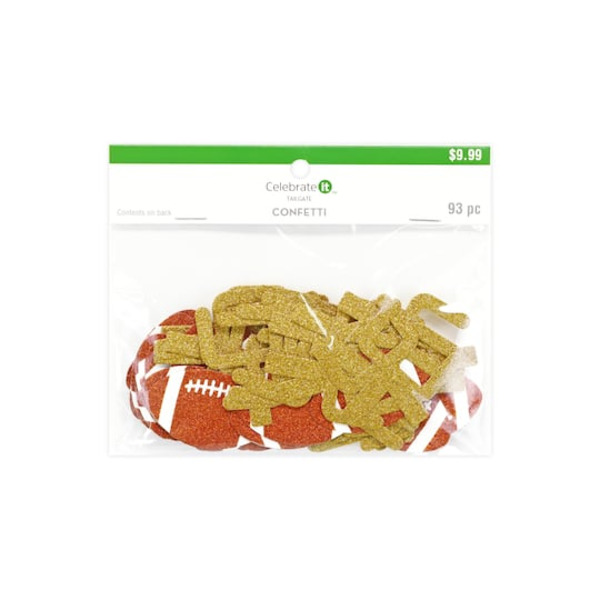 Celebrate It Football Die-Cut Paper Confetti, 93 Piece