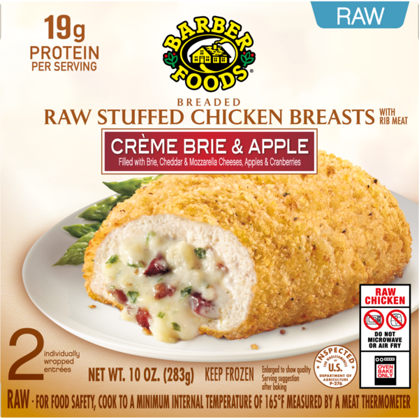 Barber Foods Stuffed Chicken Breasts Creme Brie Apple, 2 Count