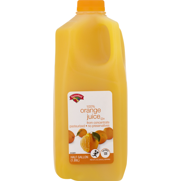 Hannaford Original 100 Orange Juice from Concentrate (0.5 gal) Instacart