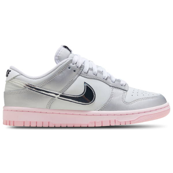 Nike Women's Dunk Low LX Shoes, Size 9.5, Medium/B - Photon Dust/Metallic Silver/Pink Foam