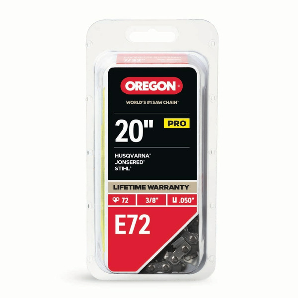 Oregon E72 72 Link Replacement Chainsaw Chain For 20-in , 0.05-in Gauge , 3/8-in Pitch