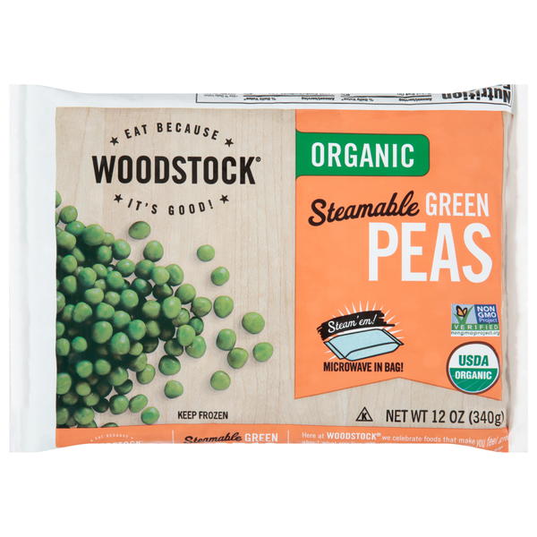 WOODSTOCK Organic Steamable Green Peas