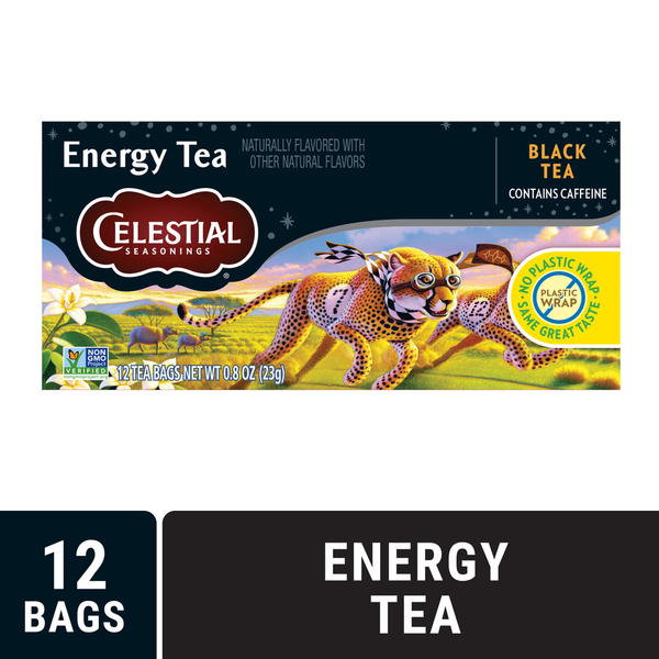 Celestial Seasonings Black Tea, Energy, Tea Bags Same-Day Delivery