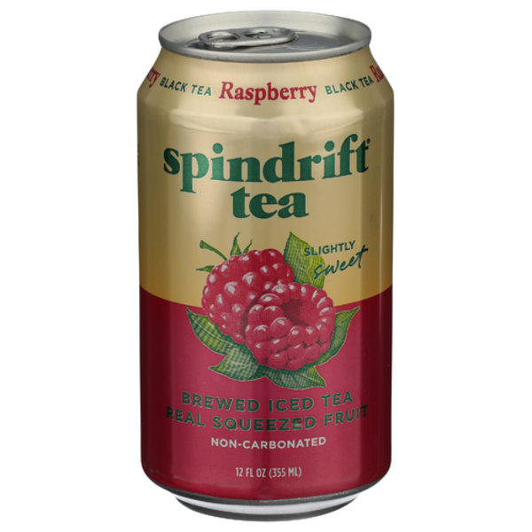 Spindrift Raspberry Black Brewed Iced Tea Real Squeezed Fruit