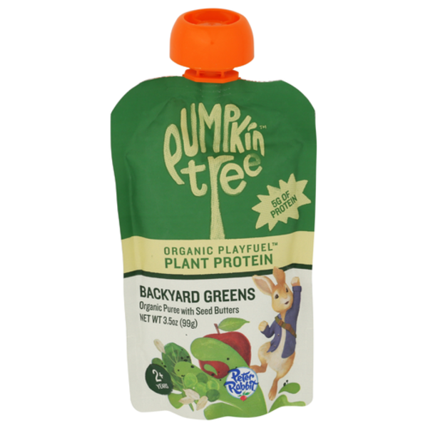 Peter Rabbit Organics Organic Backyard Greens Playfuel Plant Protein Puree With Seed Butters