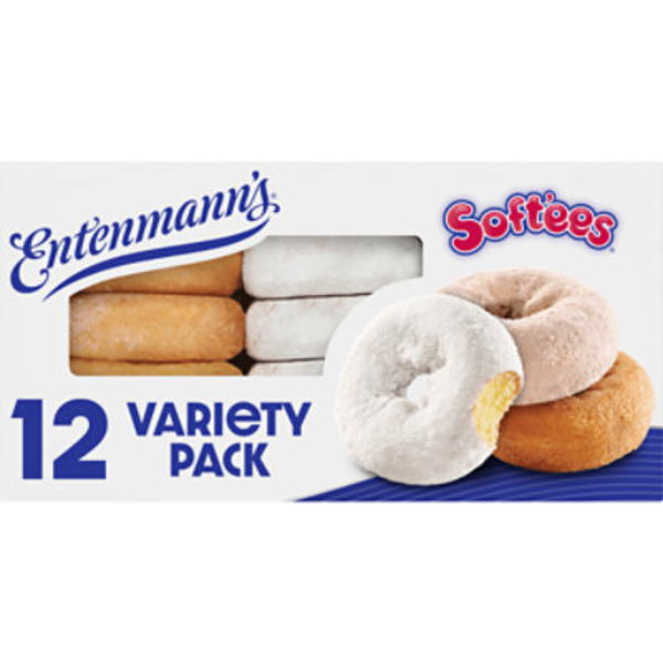 Entenmann's Soft’ees, 12 ct, Assorted, Donuts, Doughnuts, 17 oz