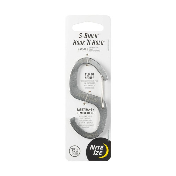 Nite Ize S-biner Hook 'n Hold S-hook - Stainless