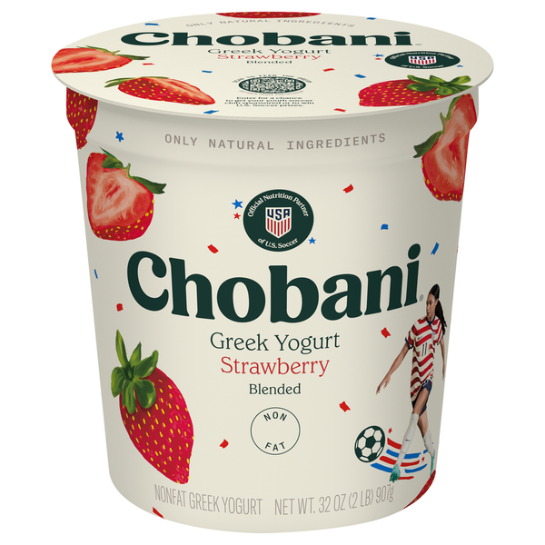 Chobani Nonfat Blended Strawberry Greek Yogurt Same-Day Delivery