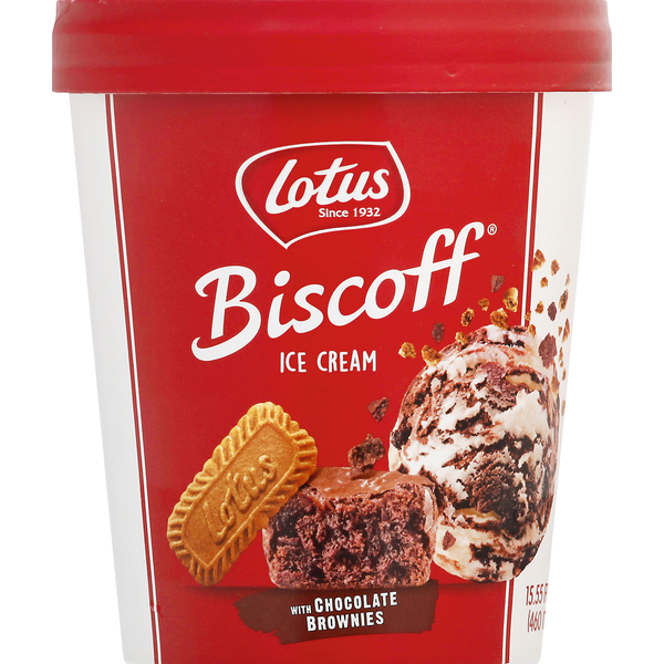Lotus Ice Cream, with Chocolate Brownies (15.55 oz) Instacart