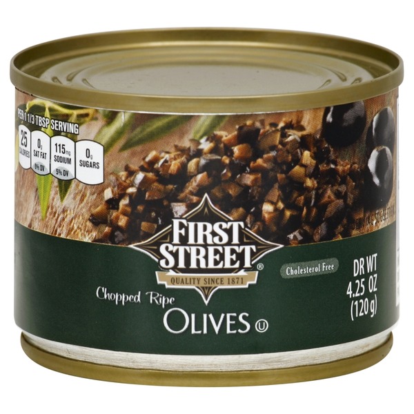 First Street Olives, Chopped Ripe