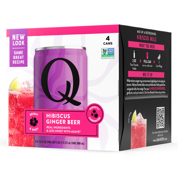 Q Mixers Hibiscus Ginger Beer, Premium Cocktail Mixer Same-Day