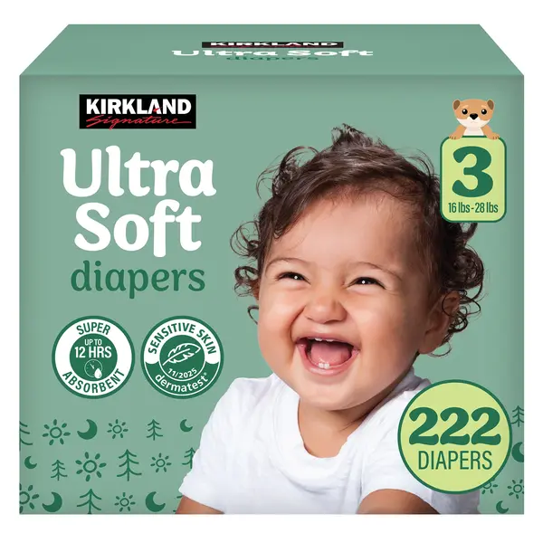 Kirkland Signature Diaper Sizes 3-7, Size Three