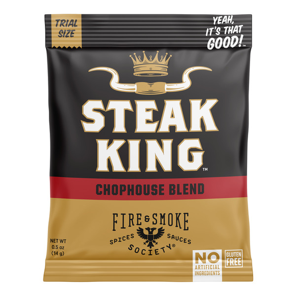 Fire & Smoke Society Steak King Steak Seasoning Mix, BBQ Rub Packet