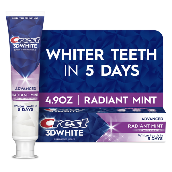 Crest 3DWhite Advanced Toothpaste, Radiant Mint Same-Day Delivery
