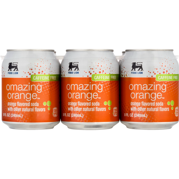 Food Lion Soda Omazing Orange Caffeine Free Multipack 8 Fl Oz Delivery Or Pickup Near Me Instacart