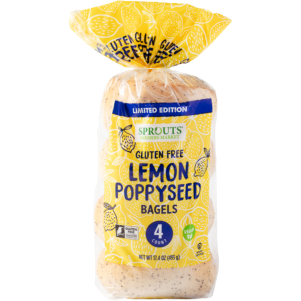 Sprouts Lemon Gluten Free Bagels 4 Count