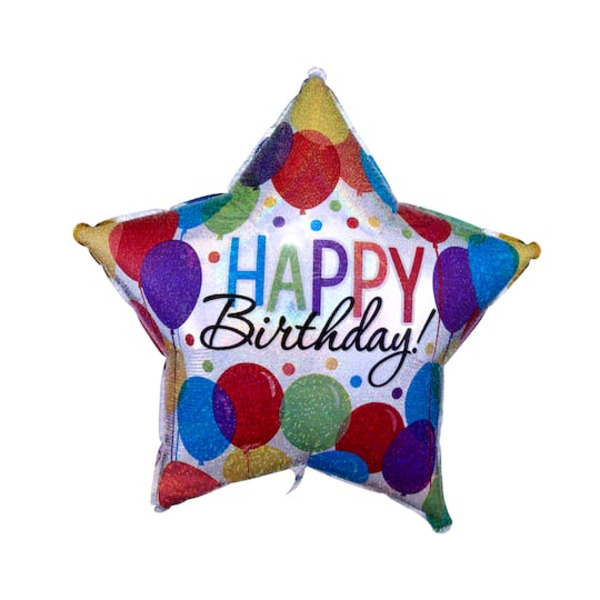Anagram INFLATED 28" Balloon Bash Jumbo Holographic Star Foil Balloon