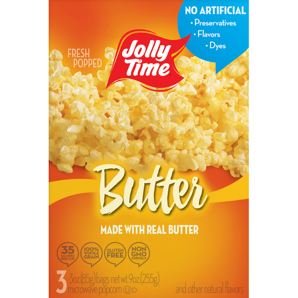 Jolly Time Microwaveable Popcorn, Butter (3 each) Instacart