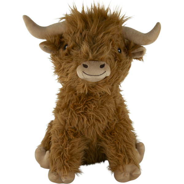Play On Jumbo Highland Cow Plush Dog Toy