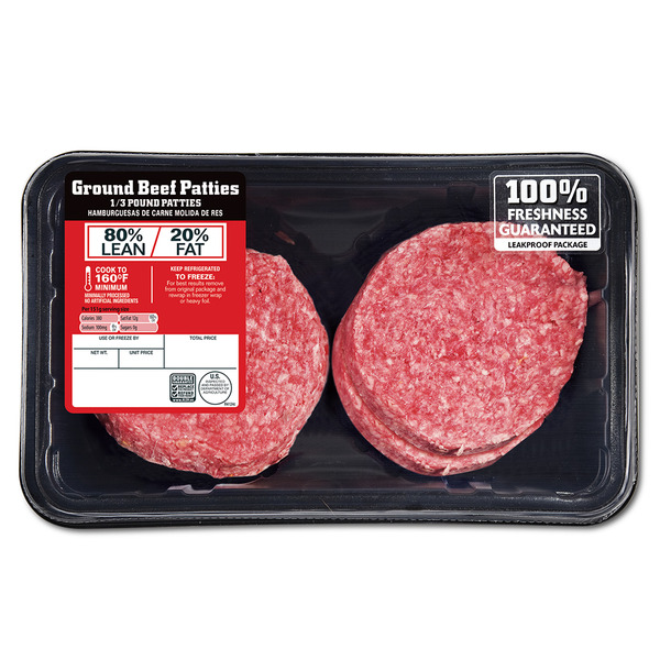Fresh 80% Ground Beef Patties