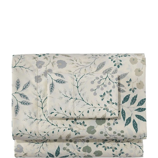 L.L.Bean Floral Pima Percale 280-Thread Count Sheet Set