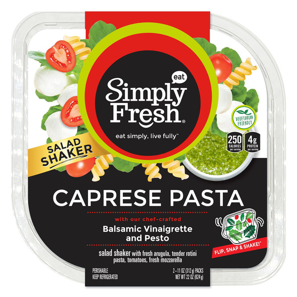 Simply Fresh Caprese Pasta Shaker Salad, 11 oz, 2-count