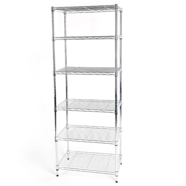 HDX 6-tier Steel Wire Shelving Unit In Chrome (24 In. W X 60 In. H X 14 In. D)