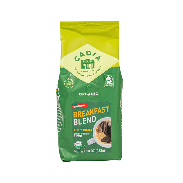 CADIA Light Roast Breakfast Blend Organic 100% Arabica Ground Coffee