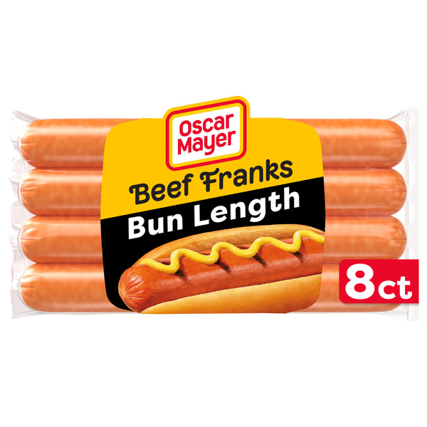 Oscar Mayer Bun-Length Beef Franks Hot Dogs