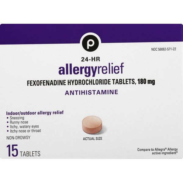 Publix Allergy Relief, 180 mg, 24HR, Tablets (15 each) Instacart