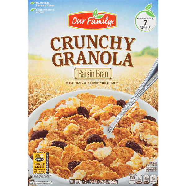 Our Family Raisin Bran, Granola, Crunchy (18.2 oz) Instacart