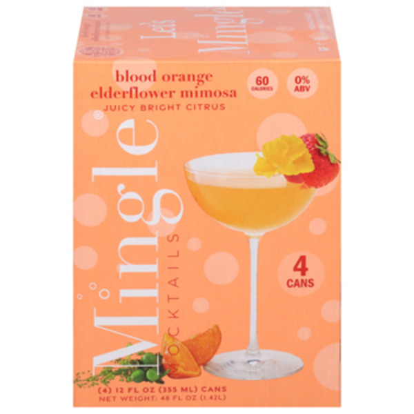 Mingle Mocktails Blood Orange Elderflower Mimosa Same-Day Delivery